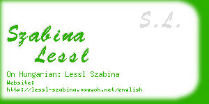 szabina lessl business card